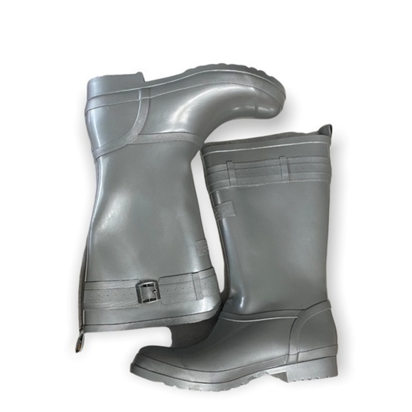 Sperry Silver/Gray Waterproof Rubber Boots Size 9M NWOB - Picture 4 of 9